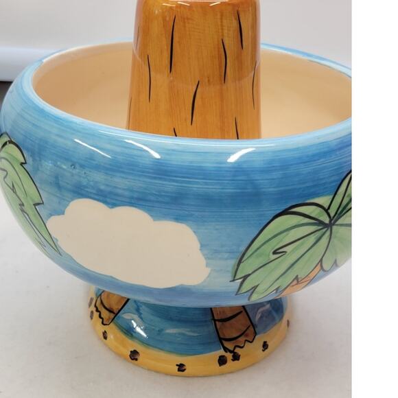 Palm Tree Volcano Drinking Bowl - Picture 3 of 11